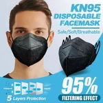 50 Pcs Black KN95 Protective 5-PLY Face Mask Bfe 95% PM2.5 Disposable Respirator New. Price: $6.80.