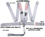 Jeep 5 Point Racing Harness Seat Belt Floor Mount Bolt Sfi 16.1 Gray New. Price: $95.99.