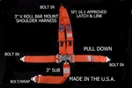 5 Point Racing V Harness Sfi 16.1 Latch & Link Seat Belt Bolt Orange Ihra Adrl New. Price: $115.49.