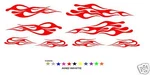 Helmet Kit Flames Racing Decals Atv Quad Motorcycle Safety Arai Mx Bike Kaw Yam New. Price: $25.00.