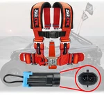 Orange 2" 5-POINT Safety Harness W/ Bypass Override Plug For Most Polaris Utvs New. Price: $134.99.