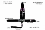 Rjs Racing Sfi 16.1 Latch & Link Snap Point Seat Belt V Harness Black 1125501 New. Price: $120.99.