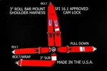 Rjs Racing Sfi 16.1 Cam Lock 5 Pt V Roll Bar Mount Harness Belt Red 1030104 New. Price: $176.99.