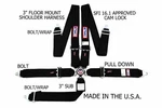 Rjs Sfi 16.1 Cam Lock 5POINT Seat Belt Harness Floor Mount Bolt Black 1034901 New. Price: $189.19.