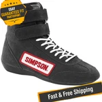 Simpson 28105BK 10.5 Black Racing Hightop Shoes New. Price: $135.30.