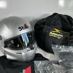 Stilo Helmet ST5 Gt Xl 61 Auto Racing Rally Silver Scca Nasa W/ Impact Bag Xtras Used. Price: $559.00.