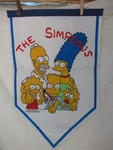 Vintage 1990 The Simpson Family Felt Banner 15"X23" Rd Unspecified. Price: $34.99.