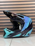 Fox Racing V3 Rs Carbon Canvas Helmet Teal / Blue - Large New. Price: $425.00.
