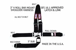 Rjs Racing Sfi 16.1 Latch & Link 5 Pt Harness V Roll Bar Mount Bolt/wrap Black New. Price: $93.99.