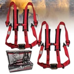 Polaris Rzr 4 Point Harness (pair) Red - Universal Fit Latch & Link Buckle New. Price: $109.99.