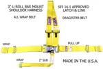 Rjs Sfi 16.1 Latch & Link Dragster Harness Belt All Wrap Pull Up Yellow 1154406 New. Price: $95.69.