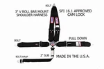 Rjs Sfi 16.1 Cam Lock 5PT Racing Harness Belt V Mount Bolt Black 30298-16-06 New. Price: $149.99.