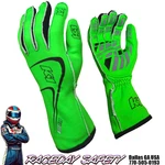 Racegear Track Nomex Racing Gloves Sfi 3.3/5 Fluorescent Green Kids & Adult New. Price: $95.98.