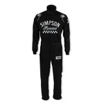 Simpson Racing Satin Twill Nomex Checkers Suit Black Large CK02321 New. Price: $665.95.