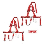 Sand Rail Car Simpson 5PT Y Harness Seat Belt Sewn In 2"X2" Pads Red New. Price: $189.99.