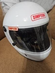 Simpson Voyager 2000 Racing/cycle Helmet 7 1/2, Spare Visor, Head Sock. New!!. Price: $74.50.