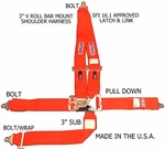 Rjs Sfi 16.1 Latch&link 5 Pt Harness V Roll Bar Mount Bolt Red Black Hw New. Price: $93.99.
