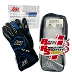 K1 Racegear 23-FLX-NB-S Flex Racing Gloves Made With Nomex Black/blue, Large Used. Price: $79.00.