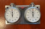 Dash Mounted Twin S/p 6500 Swiss Stopwatches/jaguar Winged Logo/rallyequip. Used. Price: $285.00.