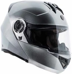 New T27B Bluetooth Motorcycle Helmet Full Dual Visor Silver Metallic Large. Price: $139.00.