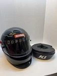 Racequip Youth Kids Full-face Racing Helmet Gloss Black With Safety Neck Support Used. Price: $180.00.