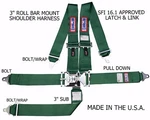 Rjs Racing Sfi 16.1 5PT Latch & Link Harness Belt Roll Mount Bar Green 1128609 New. Price: $117.99.