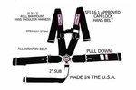 Rjs Racing Sfi 16.1 5PT Hans Cam Lock Roll Bar Mount Wrap Belt Black 1053501 New. Price: $204.99.