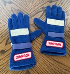 Vintage Simpson Racing Driving Gloves Sfi 3.3/5 Size Blue W/white Leather Pre-owned. Price: $28.95.