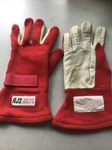 Rjs Racing Equipment Sfi 3.3 Nomex Gloves Red Medium Calfskin Palm Used. Price: $60.00.