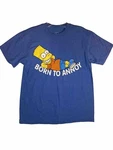 New Simpson Cartoon Bart Born Annoy Blue T-shirt Youth Size Xl Tee. Price: $12.35.