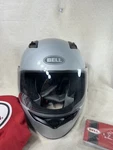 Bell Qualifier Helmet Xl Silver Full Face Clear Shield Dot New Unworn. Price: $109.95.