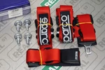 Sparco 4 Point Snap-in Street Harness Seat Belt 2IN Lap & Shoulder Straps Red New. Price: $155.00.
