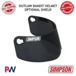Simpson Motorcycle Helmet Replacement Shield Dark Smoke Outlaw Bandit - 283 Xs/s New. Price: $74.56.