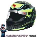 G-force Rookie Graphics Sfi Youth Racing Helmet Black/yellow Fluorescent New. Price: $249.95.