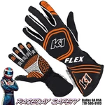 K1 Racegear Flex Racing Gloves Sfi 3.3/5 Black/orange Size Small New. Price: $79.99.