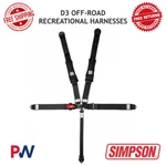 Simpson Racing D3 Off-road Recreational Harnesses 3" Straps #3B33PIKX New. Price: $201.95.