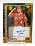 2025 Topps Gilded Collection Chrome Gold Nolan ARENADO/35 #cga-nol (au) Ungraded. Price: $125.00.