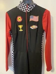 Halloween Costume Kids Large "race To The Finish" Full Zip Up Suit Pre-owned. Price: $8.00.