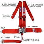 Rjs Racing Sfi 16.1 Latch & Link 5PT Seat Belt Harness Rollbar Mount Red 1127804 New. Price: $126.49.
