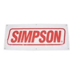 Simpson Safety Banners 3 Ft. X 6 With Red Logo - White New. Price: $76.24.