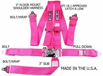 Rjs Racing Sfi 16.1 Latch & Link 5 Pt Floor Mount Harness Hot Pink 1131010 New. Price: $137.49.