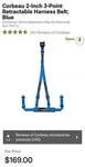 43305B Corbeau Retractable Universal Point Harness Blue New. Price: $50.00.