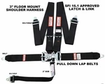 Racerdirect New Sfi 16.1 Latch & Link 5 Point Racing Harness Belt Black. Price: $89.95.
