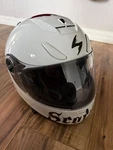 Scorpion EXO-700 Red/white Helmet Size Xl Dot Snell Pre-owned. Price: $55.00.
