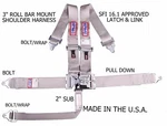Rjs Racing Sfi 16.1 5PT Latch & Link Harness Belt Roll Bar Mount Gray 1127807 New. Price: $114.99.