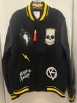 Simpson Varsity Jacket Bart Official Licensed Classic Wool Leather New W/ Tags. Price: $99.00.