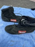 Racequip Boot Size 12 Black Sfi 3.3/5 Shoe With Socks Used. Price: $65.00.