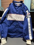 G-force Racing Gear Jacket GF-105 Blue White Flame Retardant Sfi 3-2A/1 Large Used. Price: $35.00.