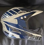 Bell Exodus Full-face Bike Helmet W/ Chinbar, Black/blue/white Used. Price: $20.00.