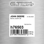 H76503 Bevel Gear Ci# Fits John Deere (surplus Open Box) New. Price: $167.76.